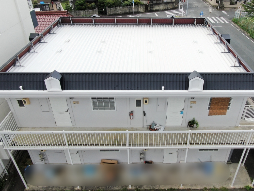 豊川市K様　アパート屋根塗装工事（ガイソールーフガードシリコン）