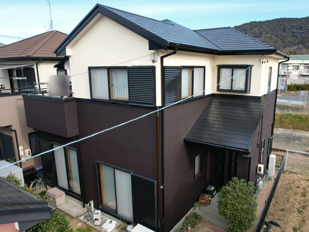 豊橋市U様邸　外壁塗装工事（ビーズコートF／1F 15-20B・2F 22-90D）