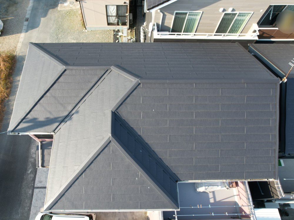 豊橋市B様邸　屋根カバー工事（スーパーガルテクト／シェイドブラック）